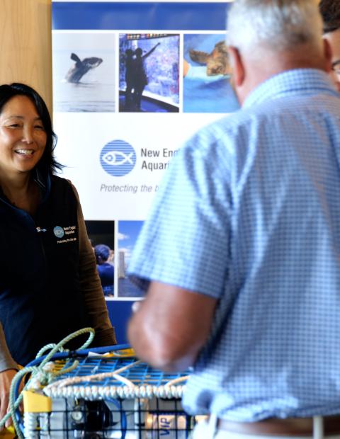 Discussing on-demand lobster gear. 